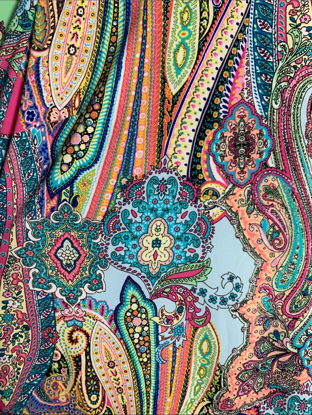 Tommy Hilfiger Multicolor Paisley Long Sleeve Fit-and-Flare Dress - Picture 4 of 7